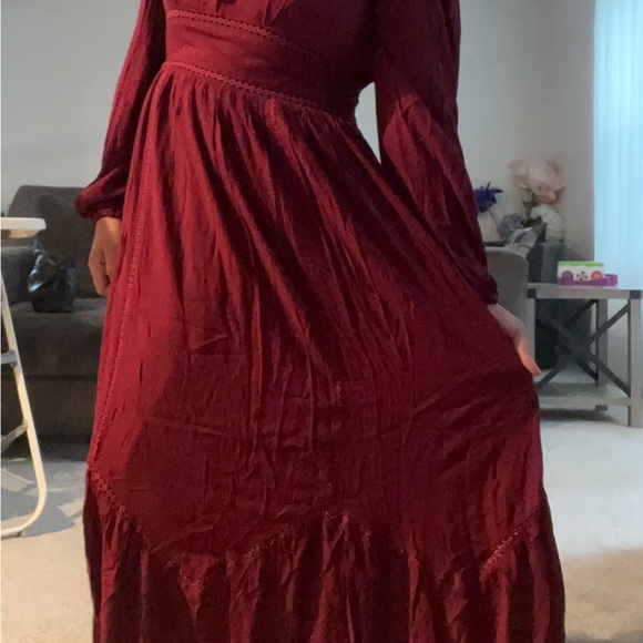 Boutique wine/burgundy dress - Picture 6 of 6